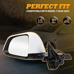 Driver Side Mirror Assembly Compatible with Model Y 2020-2023 Side Door Left