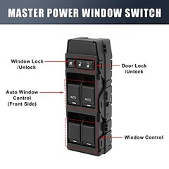 Jeep Master Driver Side Power Window Switch 04602781AA Replacement