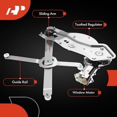 Electric Power Window Regulator with Motor Compatible with Front Driver(LH)
