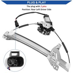 Obaee 748-510 Rear Left Driver Side Power Window Regulator with Motor Assembly C