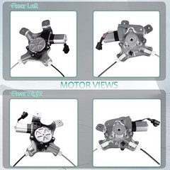 Rear Left&Rear Right Power Window Regulator with Motor Assembly Compatible for