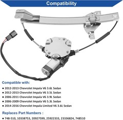 Obaee 748-510 Rear Left Driver Side Power Window Regulator with Motor Assembly C