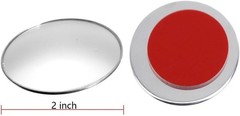 2″ Round HD Glass Convex Aluminum Frame Wide Angle Spot Mirror for Universal Veh