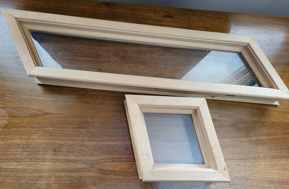 2 Small Visador Diagonal Door Windows