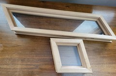 2 Small Visador Diagonal Door Windows