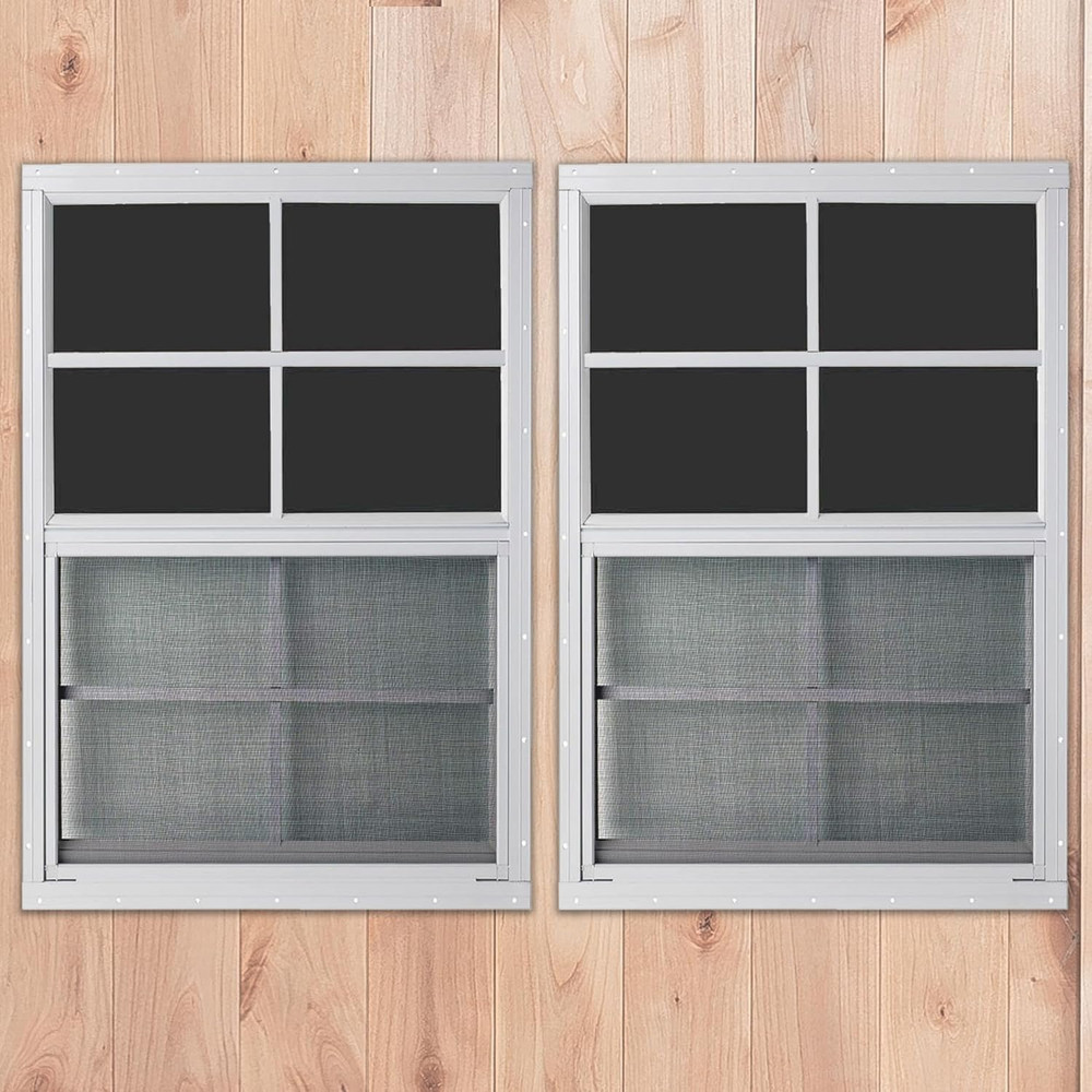 24″ X 36″ Shed Windows 2 Pack,Small Windows with Tempered Glass – Flush Mount |