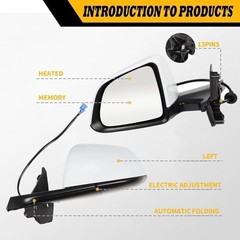 Driver Side Mirror Assembly Compatible with Model Y 2020-2023 Side Door Left