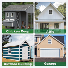 18″ X 23″ Shed Windows 2 Pack, Small Sliding Window with Tempered Glass & Metal