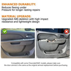 PACEWALKER 80994 Front Driver Left Side Armrest Repair for 2010-2014 Black