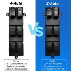 20-Pin Power Window Control Switch Front Left Driver Kia Optima 2011-2015
