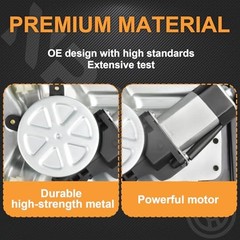 Power Window Regulator with (2-Pin Motor) Front Right Passenger Side