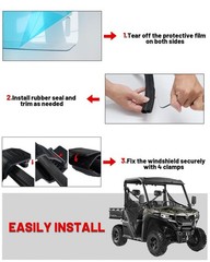 StarknightMT UForce 600 Front Windshield Vented Scratch Resistant Window Comp…