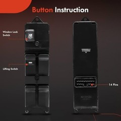 Master Power Window Switch Compatible with Mitsubishi Lancer 2008-2009, Front