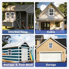 Weather Resistant 24″ x 36″ Shed Windows Set with Tempered Glass & Metal Frame
