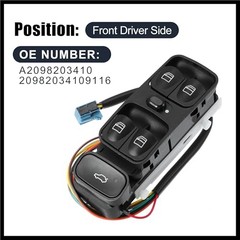 A2098203410 20982034109116 Car Master Power Window Switch Front Driver Side