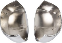 Pair Chrome Mirror Half Caps Compatible with 2007-2014 Silverado Sierra Ava