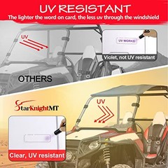 Scratch-Resistant UTV Front Windshield Compatible with Polaris RZR 800/S