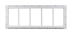 Shed Transom Window 10 x 29 White J-Channel Tempered Glass, Singel Pane