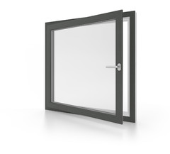 Elite Avora 28″ x 72″ Tilt and Turn Black Exterior and White Interior
