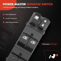 2 Auto Master Power Window Switch Compatible with Infiniti G35 2007-2008, G37