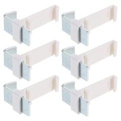 6 Pcs Clamp Brackets for Shades Clamp-On Window Blind Supports Roller Clips