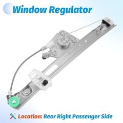 Rear Right Passenger Side Power Window Regulator Without Motor Compatible with