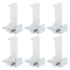 6 Pcs No Tools Roller Blind Mount Top Frame Clamp Brackets Clip-On Holders