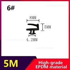 EPDM Window & Door Gasket Seal Flipper Double Glazing Rubber Draught Seal 5M