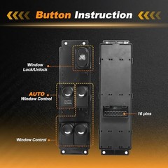1 AUTODOWN Power Window Switch for Hyundai Accent GL Hatchback 2012-2017