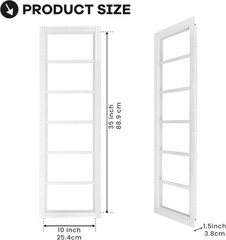 Shed Windows 2 Pack, Fixed Transom Windows 10″ X 29″ with Tempered Glass, Garage