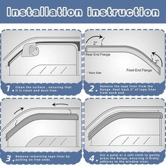Window Visors Rain Guards fits 2009-2014 Ford F150 SuperCrew Cab, Out-Channel…
