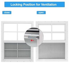 NeatiEase 2 Pack Shed Window, 12 x 18 Flush Mount Window with Tempered Glass and