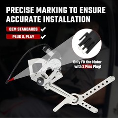 Power Window Regulator with Motor Front Driver Side Front Left 741-655