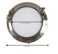 Antique Aluminium Canal Boat Porthole Window Ship Round Glass Home Decor