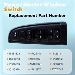 15883323 Front Driver Side Master Power Window Switch&Bezel | Compatible for