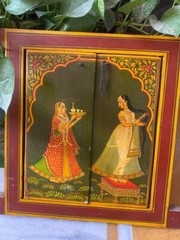 Antique Wooden Metal Fitted Wall Decor Window Panel Original Fine Hand Carved