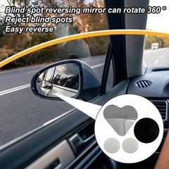 Heart-Shaped Frameless Blind Spot Mirrors for Cars, Universal Wide Size: Heart