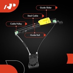 Electric Power Window Regulator Without Motor Compatible Rear Passenger (RH)