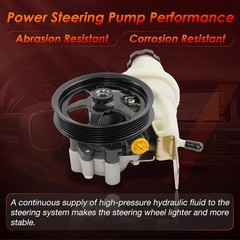 Power Steering Pump, with Pulley & Reservoir, Pump with Pulley & Reservoir