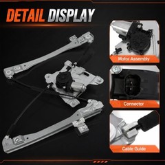 Front Left Driver Side Power Window Regulator W/Motor Electric Compatible with