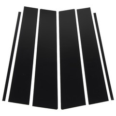 6 Pcs Glossy Black Pillar Door Trim With Window Pillar Post Protector Cover RCJG