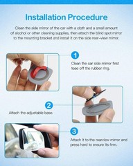 2pcs Frameless Convex Blind Spot Mirror, 360 Degree Adjustable HD Glass for Car