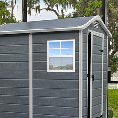 2 Pack Shed Windows, 24” X 27” Household Windows with Tempered Glass and Fiber