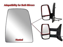 Driver Left Side Replacement Upper Glass with Heated And Plate Driver (LH) Side