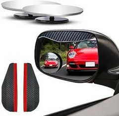 Car Blind Spot Mirrors with Rain Visor (2 Pack) – Con Color: Circle With Visor