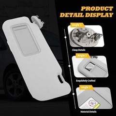 Gray Sun Visor Left Driver Compatible with Corolla 2009 2010 2012 2013