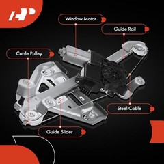 Electric Power Window Regulator with Motor Compatible with Rear Driver (LH)