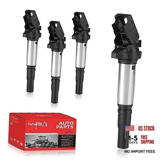 PAPAPARTS Set of 4 Ignition Coil Pack UF598 Compatible with Mini Cooper 2007