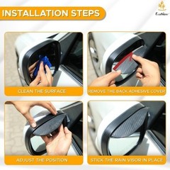 Car Blind Spot Mirrors with Rain Visor (2 Pack) – Con Color: Circle With Visor