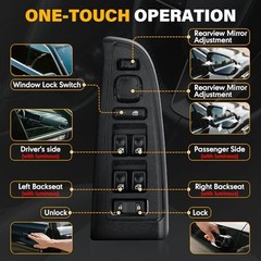 Power Window Switch Driver Side – Compatible with 15883323 Switch With Panel